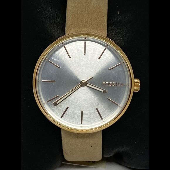 Fossil Suitor BQ3416 Women's Tan Leather Analog Dial Quartz Wrist Watch JK553 - Picture 2 of 12